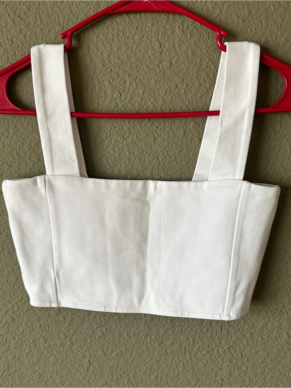 Zara White Crew Neck Tank Top